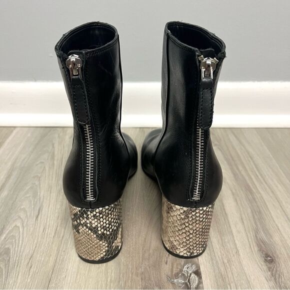 Dolce Vita Boots Women’s 8.5 Vidal Black Square Toe Heeled Ankle - Picture 3 of 8